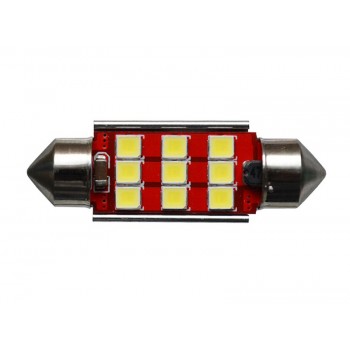 Светодиодная автолампа T10 36mm 9pcs 2,5W 12V